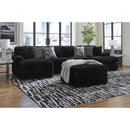  Manufacturer Color_Onyx -- Signature Design by Ashley Midnight Madness Fabric 3 pc Sectional IMAGE 6