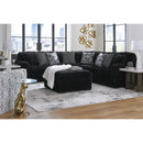  Manufacturer Color_Onyx -- Signature Design by Ashley Midnight Madness Fabric 3 pc Sectional IMAGE 7