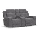 Flexsteel Ridge 1847-64PH - Power Reclining Loveseat with Console/Power Headrest - Maison Elegance Furniture LLC