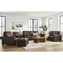  Manufacturer Color_Dark Brown -- Signature Design by Ashley Santorine Stationary Leather Match Loveseat IMAGE 16