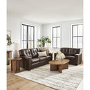  Manufacturer Color_Dark Brown -- Signature Design by Ashley Santorine Stationary Leather Match Sofa IMAGE 10