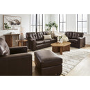  Manufacturer Color_Dark Brown -- Signature Design by Ashley Santorine Stationary Leather Match Sofa IMAGE 9