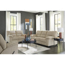  Manufacturer Color_Sand -- Signature Design by Ashley SimpleJoy Stationary Fabric Loveseat IMAGE 13
