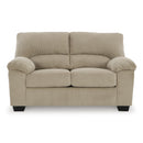  Manufacturer Color_Sand -- Signature Design by Ashley SimpleJoy Stationary Fabric Loveseat IMAGE 2