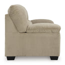  Manufacturer Color_Sand -- Signature Design by Ashley SimpleJoy Stationary Fabric Loveseat IMAGE 3