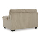 Manufacturer Color_Sand -- Signature Design by Ashley SimpleJoy Stationary Fabric Loveseat IMAGE 4