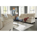  Manufacturer Color_Sand -- Signature Design by Ashley SimpleJoy Stationary Fabric Loveseat IMAGE 7