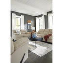  Manufacturer Color_Sand -- Signature Design by Ashley SimpleJoy Stationary Fabric Loveseat IMAGE 9