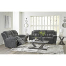  Manufacturer Color_Graphite -- Signature Design by Ashley Frohn Reclining Fabric Loveseat with Console IMAGE 11