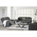 Manufacturer Color_Graphite -- Signature Design by Ashley Frohn Reclining Fabric Loveseat with Console IMAGE 14
