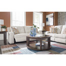  Manufacturer Color_Stone -- Signature Design by Ashley Danum Stationary Fabric Loveseat IMAGE 9