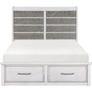  Size_Queen -- Ambrose 1303-1* Queen Platform Bed with Footboard Storage IMAGE 2