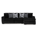 Manufacturer Color_Onyx -- Signature Design by Ashley Midnight Madness Fabric 2 pc Sectional IMAGE 1