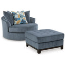  Manufacturer Color_Navy -- Benchcraft Maxon Place Stationary Fabric Chair with Ottoman IMAGE 1