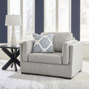  Manufacturer Color_Pewter -- Evansley 54503U1 Oversized Chair and Ottoman IMAGE 3