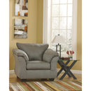  Manufacturer Color_Cobblestone -- Signature Design by Ashley Darcy Stationary Fabric Chair with Ottoman IMAGE 2