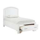  Homelegance Hudson 1520WHT-1* Twin Platform Bed with Footboard Storage IMAGE 3