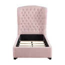  Size_Twin -- Homelegance Cameo Upholstered Panel Bed IMAGE 2