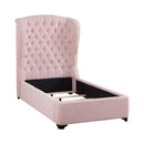  Size_Twin -- Homelegance Cameo Upholstered Panel Bed IMAGE 4