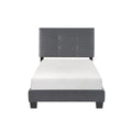  Color_Dark Grey Size_Twin -- Homelegance Newberry Upholstered Platform Bed IMAGE 1