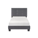  Color_Dark Grey Size_Twin -- Homelegance Newberry Upholstered Platform Bed IMAGE 1