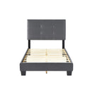  Color_Dark Grey Size_Twin -- Homelegance Newberry Upholstered Platform Bed IMAGE 4