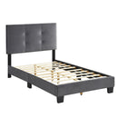  Color_Dark Grey Size_Twin -- Homelegance Newberry Upholstered Platform Bed IMAGE 5