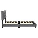  Color_Dark Grey Size_Twin -- Homelegance Newberry Upholstered Platform Bed IMAGE 6