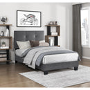  Color_Dark Grey Size_Twin -- Homelegance Newberry Upholstered Platform Bed IMAGE 7