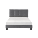  Color_Dark Grey Size_Full -- Newberry 1350DGF-1 Full Platform Bed IMAGE 1