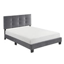  Color_Dark Grey Size_Full -- Newberry 1350DGF-1 Full Platform Bed IMAGE 2