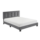  Color_Dark Grey Size_Queen -- Newberry 1350DG-1 Queen Platform Bed IMAGE 2
