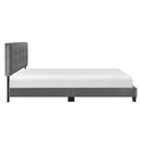  Color_Dark Grey Size_Queen -- Newberry 1350DG-1 Queen Platform Bed IMAGE 3