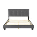  Color_Dark Grey Size_Queen -- Newberry 1350DG-1 Queen Platform Bed IMAGE 4