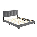  Color_Dark Grey Size_Queen -- Newberry 1350DG-1 Queen Platform Bed IMAGE 5
