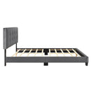  Color_Dark Grey Size_Queen -- Newberry 1350DG-1 Queen Platform Bed IMAGE 6