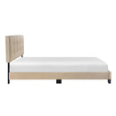  Color_Light brown Size_Queen -- Newberry 1350BR-1 Queen Platform Bed IMAGE 3