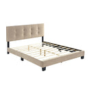  Color_Light brown Size_Queen -- Newberry 1350BR-1 Queen Platform Bed IMAGE 5