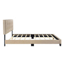  Color_Light brown Size_Queen -- Newberry 1350BR-1 Queen Platform Bed IMAGE 6