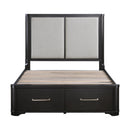  Size_King -- Homelegance Gilbert Upholstered Platform Bed with Storage IMAGE 2