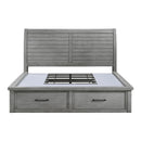  Color_  Size_King  -- Logandale 1559DGK-1EK* Eastern King Platform Bed with Storage Footboard and Side Rails IMAGE 2