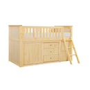  Homelegance Bartly B2043LL-1*BCDR Low Loft Bunk with Bookcase and Dresser IMAGE 1