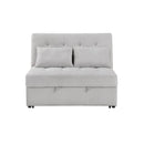  Homelegance Desmond 9707GRY-2CL Convertible Armless 2-Seater with Pull-out Bed and Charging Ports IMAGE 1