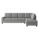  Homelegance Maston 9507GRY*3OT 3 pc Reversible Sectional with Drop-Down Cup Holders and Storage Ottoman IMAGE 3