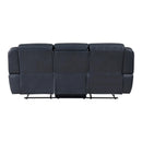  Manufacturer Color_Blue Motion Type_Reclining -- Homelegance Littleton Leather Look Sofa IMAGE 3