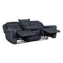  Manufacturer Color_Blue Motion Type_Reclining -- Homelegance Littleton Leather Look Sofa IMAGE 5