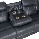  Manufacturer Color_Blue Motion Type_Reclining -- Homelegance Littleton Leather Look Sofa IMAGE 6