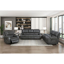  Manufacturer Color_Grey -- Newnan 8549GRY-3 Double Reclining Sofa with Center Drop-Down Cup Holders, Receptacles and USB Ports IMAGE 12