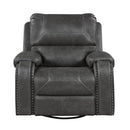 Manufacturer Color_Grey -- Newnan 8549GRY-1 Swivel Glider Reclining Chair IMAGE 1