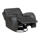  Manufacturer Color_Grey -- Newnan 8549GRY-1 Swivel Glider Reclining Chair IMAGE 7